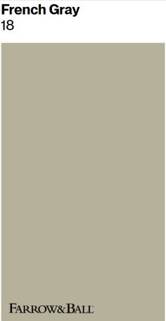 a gray paint color with the words farrow and ball on it