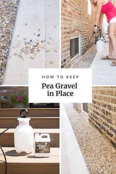 how to keep pea gravel in place on your front porch or deck for the summer