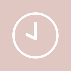 an image of a clock that is in the middle of a pink background with white letters