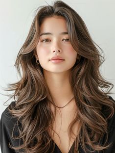 beautiful hairstyle Sabrina Hair, Shots Photography, Haircut For Square Face, Brown Hair Looks, Ghost Photography, Hair Inspiration Long, Animal Reference, Hairstyles For Layered Hair, Long Brown Hair