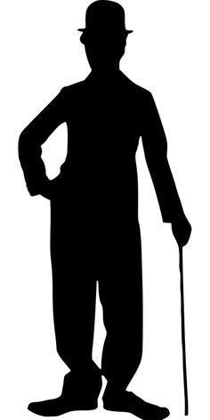 an old man in top hat and cane silhouetted on a white background stock photo