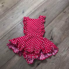 Size 12/18. Vguc. Very Flexible Sizing. Ruffles On Front And Bottom. Size 12/18 Girls Closet, Girl Closet, Pinafore Dress, Kids' Dresses, White Polka Dot, Ruffles, Red White, Polka Dot, Colorful Dresses