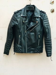 Crafted Leather Men's Motorcycle Genuine Lambskin Leather Jacket Black Slim fit Biker jacket on Storenvy Fitted Biker Jacket, Fancy Watches, Lambskin Leather Jacket, Leather Jacket Black, Workout Jacket, Mens Street Style, Lambskin Leather, Biker Jacket, Leather Craft