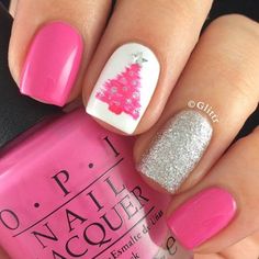 These Christmas nail polish ideas are going to help your nails look on point this holiday! Here are our favorite winter nail polish looks. #christmas #christmasnails Tree Nail Art, 30 Nails, Christmas Tree Nails, Unghie Nail Art, Tree Nails, Christmas Nail Designs