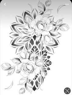 Floral Mandala Back Tattoo, Mandala Inside Arm Tattoo, Mandala Floral Tattoo Design Sleeve, Tattoo Gap Filler Ideas Women, Sleeve Filler Ideas Women Floral, Mandela Leg Tattoos, Tattoo Sleeve Black Women, Back Legs Tattoo, Mandala With Flowers Tattoo