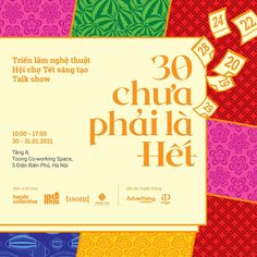 an advertisement for the 30th chua phai hei festival, with colorful background