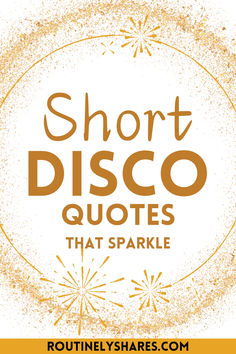 The words short disco quotes that sparkle Disco Quotes, Aesthetic Instagram Post, Disco Aesthetic, 70s Party, Retro Aesthetic