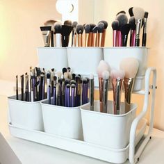 Ikea Makeup Storage, Ikea Makeup, Penyimpanan Makeup, Diy Makeup Storage, Collection Storage, Brush Holders