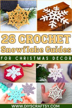 The following list includes some unique free crochet snowflake patterns that delight your fingers, mind, and eyes. Hopefully, one of them will suit your needs perfectly—and maybe it will inspire your unique spin on the traditional motif! Crochet Hobby, Crochet Pillow Patterns Free, Crochet Holiday