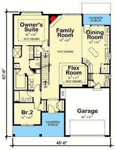 the floor plan for this house shows the garage and living area, as well as the bedroom