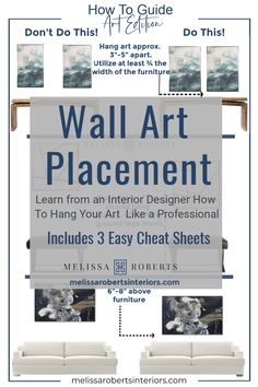 the instructions for how to use wall art placement