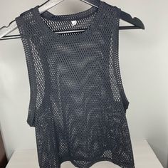 Black, Mesh Tank Top From Soul By Soulcycle. New Without Tags. Black Mesh Top With Edgy Style, Black Crop Top Tank Top For Beach, Casual Spring Mesh Tank Top, Black Mesh Sleeveless Top, Black Tank Crop Top For Workout, Sporty Black Tops For Summer, Sporty Black Summer Top, Black Mesh Trendy Top, Black Mesh Crop Top For Summer