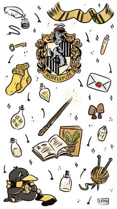 an image of harry potter stickers on a white background with hogwart's crest