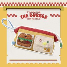 the package is designed to look like a hamburger and teddy bear with a baby's pacifier in it