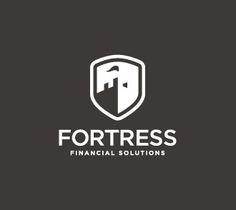 the logo for fortress financial solutions, which is designed to look like a shield