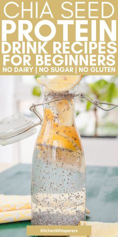 chia seed protein drink recipe for beginners no dairy, no sugar in gluen