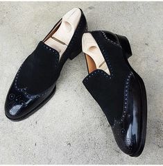 Men Black Dress Shoes Brogue Toe Wedding Shoes Black Formal Shoes, Mens Black Dress Shoes, Quality Leather Boots, Loafer Shoe, Handmade Boots, Business Casual Shoes, Custom Design Shoes, Bespoke Shoes, Suede Leather Shoes