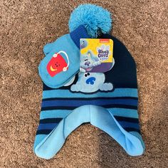 -New With Tags Blues Clues Hat And Gloves Set -From A Smoke Free And Pet Free Home Paw Patrol Hat, Ninja Turtle Hat, Girls Beanie Hats, Turtle Hat, 2nd Birthday Gifts, Rainbow Bow, Paw Patrol Nickelodeon, Marshall Paw Patrol, Girl Beanie