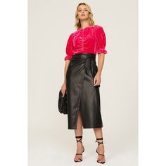 Pink velvet (73% Viscose, 27% Nylon). Top. Short sleeves. Mock neck. Side zipper closure. 20.5" from shoulder to hemline. Imported. Ruched Top, Rent The Runway, Trend Report, Closet Designs, Scotch & Soda, Velvet Tops, Pink Velvet, Scotch, Side Zipper