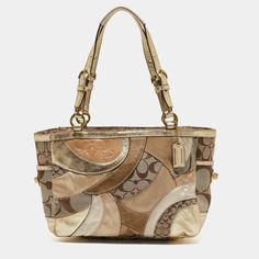 Buy 100% authentic Coach Gold/Beige Signature Canvas, Leather and Suede Patchwork Tote Coach and enjoy offers up to 80% off. We offer quick delivery whether you’re in UAE, KSA, Kuwait and worldwide!