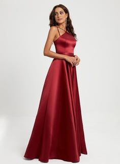 Satin Prom Dresses, Satin Prom Dress, Floor Length, A Line, Prom Dresses, Prom, Satin, Dresses