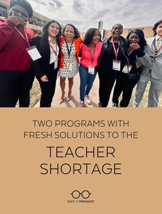 two programs with fresh solutions to the teacher's shortage cover image shows five women standing in front of a building