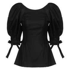 Nwt Fitted Top From Uk Brand Mother Of Pearl! It Features A Fitted Bodice With Puffed Sleeves And Bow Detailing. Uk 8/Us 4. 50% Lyocell/47% Organic Cotton/3% Elastane. Black Puff Sleeve Blouse For Formal Occasions, Black Puff Sleeve Top For Formal Occasions, Black Puff Sleeve Formal Blouse, Formal Black Puff Sleeve Blouse, Black Fitted Puff Sleeve Blouse, Pearl Tops, Uk Brands, Fitted Top, Puffed Sleeves