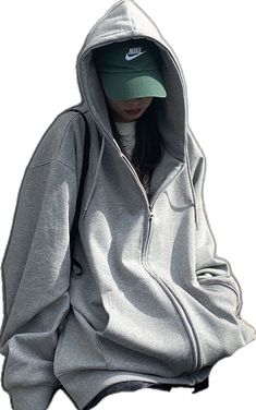 Gray Hooded Casual Jacket, Casual Gray Long Sleeve Hooded Jacket, Casual Gray Hooded Jacket With Long Sleeves, Casual Hoodie With Zipper For Fall, Casual Hoodie With Zipper Closure For Fall, Casual Plain Hoodie For Winter, Basic Plain Hoodie For Fall, Casual Hoodie With Zipper Closure, Gray Hooded Sweatshirt With Zipper Closure