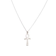 When spirituality meets style, this beautiful Egyptian Ankh Necklace comes together to flaunt your divine side. This necklace is handmade in a 925 recycled sterling silver metal that is high-quality, lightweight, sturdy, and brilliantly polished. It showcases an ankh handle cross pendant suspends in a dainty yet linking adjustable chain with a secure lobster claw lock. Indeed, this Egyptian necklace is perfect for those who love to display their spiritual sense of fashion. Gift it to someone you Balloon Necklace, Egyptian Ankh, Egyptian Necklace, Ankh Necklace, Safety Pin Earrings, Rose Gold Beads, Silver Signet Ring, Silver Shop, Domed Ring