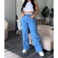 Haul Clothing, High Waist Loose Pants, Big Tummy, American Street Style, Y2k Trousers, Jeans Female, Trouser Pattern, Leg Women