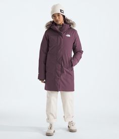 We designed the Arctic Parka because performance and protection aren’t just for peaks—they’re for the everyday. This jacket is inspired by expeditions and designed for the hustle of day-to-day life. Made with our fully recycled waterproof DryVent™ fabric, this is the parka you’ll reach for when it’s wet or cold. Its length provides protection from the elements. Its roomy fit allows for layering. The Arctic Parka is your shelter when the weather turns, wherever you are. Women's Women's Parkas. Waterproof. [North Face, Northface, thenorthface, the northface, TNF, tnf] Parka Outfit, Arctic Parka, Hooded Faux, The Hustle, Womens Parka, Winter Coats Jackets, North Face Women, Women's Coats & Jackets, Fur Trim