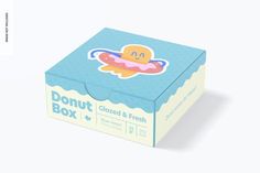 a box that has a donut on it