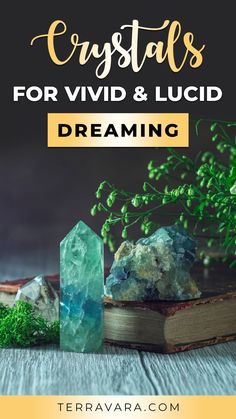 Crystals used for vivid and lucid dreaming on a wooden bench. Lucid Dreaming Techniques, Candle Color Meanings, Best Healing Crystals, Teen Witch, Crystals For Manifestation, Sleep Dream, Vivid Dreams, Dream Symbols