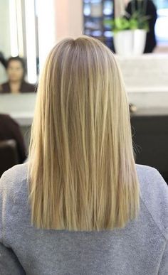 Natural Looking Blonde Highlights, Natural Looking Blonde, Blond Balayage, Straight Hair Cuts, Balayage Blonde, Shoulder Length Hair Cuts