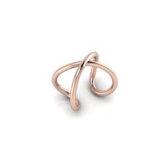 Crisscross Ear Cuff Solid 14K Rose Gold No Piercing Earring Cartilage Wire Ear Wrap Made in solid 14K Rose Gold (available also in 14K White or 14K Yellow Gold) this simple Criss Cross design ear cuff is perfect for every day. Total width about 8.5mm and about 1mm each wire. No piercing needed. You just slide it in until it rests on your ear cartilage. This is a standard size with an opening at the bottom 3.5mm and fits all ears. If needed you can gently squeeze until it feels secure. This listi Rose Gold Ear Cuff, Earring Cartilage, Mystical Jewelry, Gold Ear Cuff, Gold Cuffs, Cross Design, Cross Designs, Cartilage Earrings, Cuff Earrings