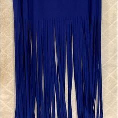 Nwot Venus Royal Blue Maxi Fringe Skirt. Can Be Used As A Skirt With A Cute Top Or Over A Bathing Suit. Blue Maxi Skirt For Spring Night Out, Spring Blue Fringe Skirt, Fringe Skirt, Blue Maxi, A Skirt, Cute Top, Cute Tops, Bathing Suit, Bathing Suits