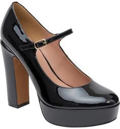 Linea Paolo Isadora Mary Jane Platform Pump | Nordstrom Expensive Shoes, Platform Mary Janes, Chunky Platform, Black High Heels, Platform Pumps, Leather Pumps, Women's Pumps, Mary Janes, Block Heels