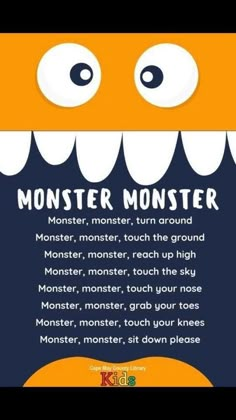 a poster with an image of a monster's mouth and the words monsters on it