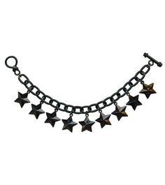 *Plastic Bracelet Chain Measures approx. 8"  *7 Small Vintage Star plastic pendants measure approx. .75" round *High quality construction *Made in the USA Cheap Black Star-shaped Jewelry, Cheap Black Jewelry With Star Charm, Retro 9, Vintage Star, Bracelet Chain, Emo Scene, Hand Jewelry, Pinterest Board, Star Charms