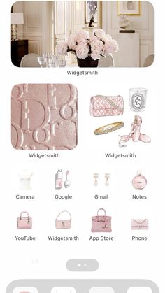 an image of a website page with different items on it, including shoes and purses