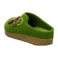 Step into style and comfort with the Haflinger Grizzly Kanon Women's Clogs in vibrant green. Perfect for fashion-forward young adults, these clogs blend modern design with exceptional durability. Crafted with premium materials, they ensure long-lasting wear and supportive fit. Ideal for both indoor and outdoor use, these stylish clogs keep your feet comfortable all day long, showcasing a unique color that stands out in any setting. Elevate your footwear collection with these eye-catching and versatile green clogs.Our Haflinger shoes, made from 100% natural wool and high-quality leather, offer optimal comfort throughout the year. The breathable and skin-friendly materials keep your feet warm in winter and cool in summer. Our non-slip soles ensure safety on any surface. Choose from a variety Haflinger Shoes, Women's Clogs, Vibrant Green, Womens Clogs, Natural Wool, High Quality Leather, Unique Colors, Clogs, Fashion Forward