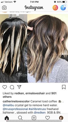 thin fine hair styles for women-cute hair styles-hairstyles Redken Color Melt Formulas, Adding Highlights To Dark Hair, Extreme Balayage, Toner Formulas, Fine Hair Styles For Women, Redken Hair Color, Short Hair Cut, Warm Scarves, Color Formulas