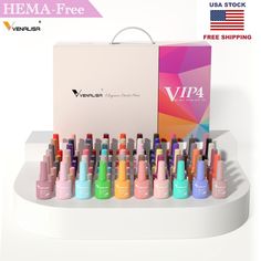 New Fashion Color Venalisa Gel Polish Kit VIP4 HEMA FREE Enamel Vernish For Nail Art Design Whole Set Nail Gel Learner Kit Nail Design Glitter, Manicure Gel, Nail Gel Polish, Nail Polish Set, Nail Polish Kits, Professional Nail Art, Gel Nail Polish Set, Color Kit, Gel Polish Colors