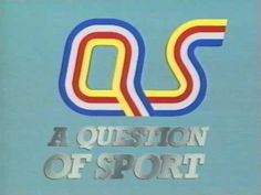 the logo for a question of sport is shown on a television screen in this undrecognized image