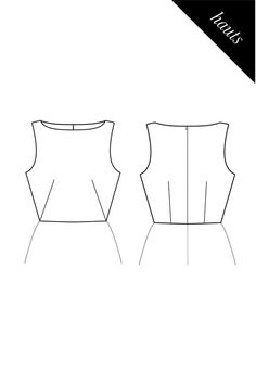 the front and back views of a top