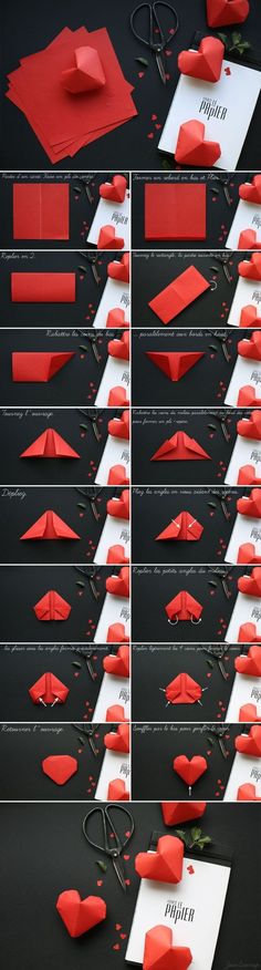 how to make origami hearts out of paper