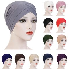 Welcome to my shop Specification:     100% brand new and high quality     Quantity: 12PC     Soft material makes you very comfortable     Perfect for daily wear and easy to take off or wear     Unique design makes you more charm and attractive     Great gift for women/lady     Gender: Women     Item type:hat     Style: Casual     Material:Polyester     Package include: 12PC Hat Chemo Beanies, Head Turban, Chemo Hair, Hijab Caps, Chemo Headwear, Chemo Caps, Muslim Hijab, Turban Headwrap, Chemo Hat