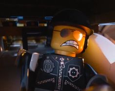 a lego man with an angry look on his face