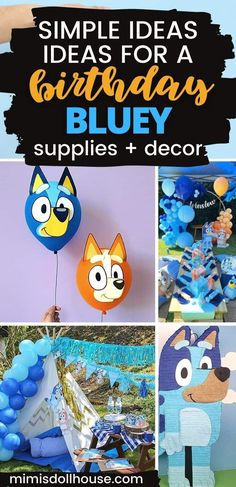 simple ideas for a birthday bluey supplies and decor