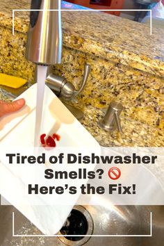 Rinsing dishes under faucet of kitchen sink Sparkling Clean